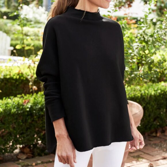 Frank & Eileen NWOT Effie Long-Sleeve Funnel Neck Triple Fleece Capelet large - Picture 1 of 8